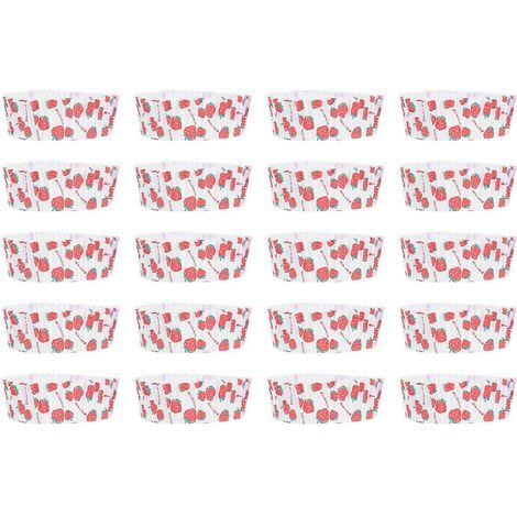 100 Stück Backförmchen, Kuchenpapierförmchen, Papierbackförmchen, Hot-Dog-Förmchen, Ananasbrot-Förmchen-8X8X3CM (1/4)