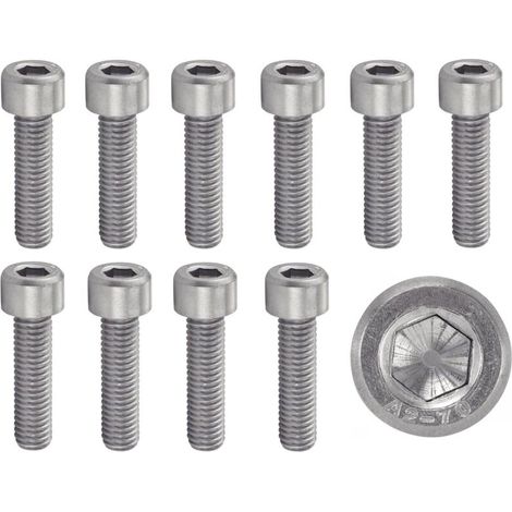 100 Pcs M5x20 mm tête cylindrique Vis M5 x 20mm CHC à 6 pans creux (clé allen) Acier Inoxydable A2-70 (V2A/304) ISO 4762 / DIN 912