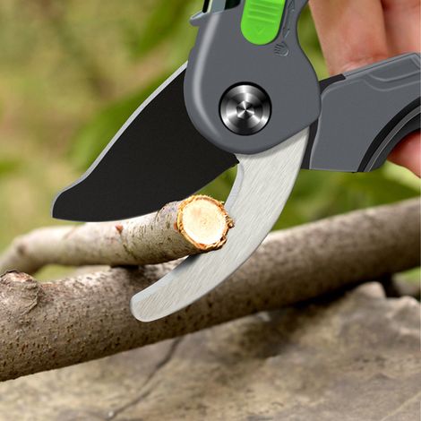 Gartenschere für Obstbäume und Gartenzweige, preiswerte Handschere mit rutschfesten Zähnen (1/5)