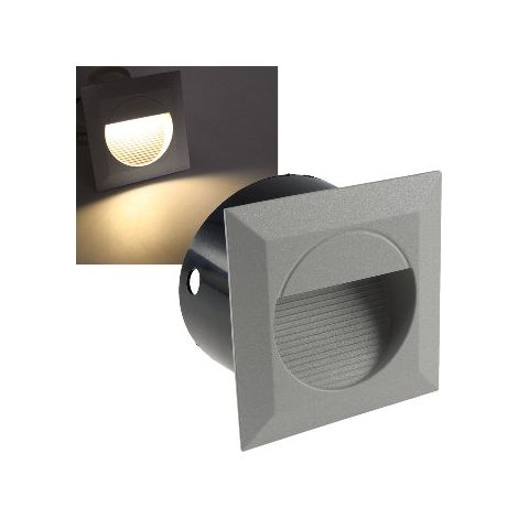 LED Wandeinbauleuchte "WEL Q14" IP65, 14 LEDs, Aluminium, warmweiß (1/5)