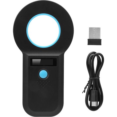 Lecteur de puce électronique pour animaux, portable, 134,2 kHz/125 kHz, Bluetooth, batterie rechargeable (1/5)