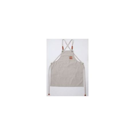 Delantal de cocina para hombre (beige), de lona con 3 bolsillos, impermeable y ajustable, para barbacoas, restaurantes, jardines, carpintería, 78 x 68 cm - Crezuo