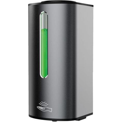 Distributeur de savon liquide automatique mural 380 ML – Capteur sans contact – Gris argenté mat – Installation facile (1/5)