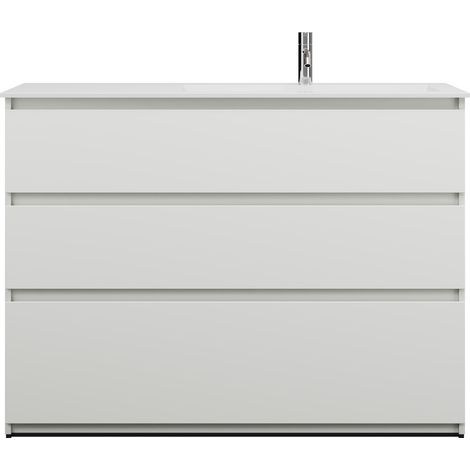 burgbad Lin20 Lavabo bajo para lavabo, blanco mate a ras de