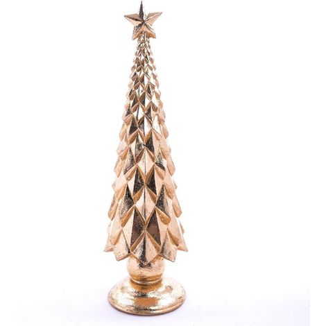 Albero di Natale in resina color oro decorazione per interno (1/3)