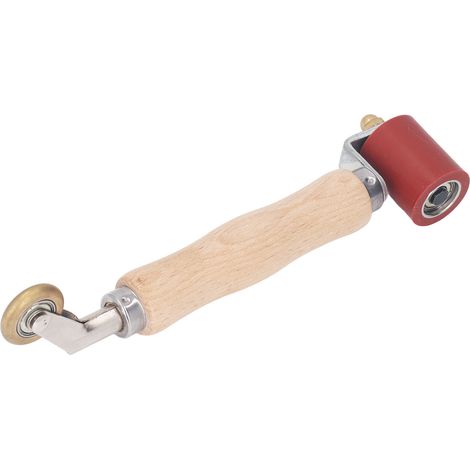 Rouleau à souder 40mm en silicone avec roulette de détail 6mm en laiton, outil lisseur de joints pour PVC TPO EPDM (1/5)