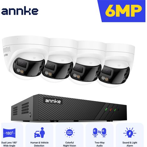 ANNKE 6MP Dual-Lens Outdoor PoE Security Camera with Smart Night Vision Two-Way Audio (1/5)