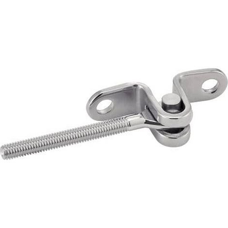 5 Embouts Filetés Mural Articule Pas à Gauche 6 mm - Inox A4 - D-Work