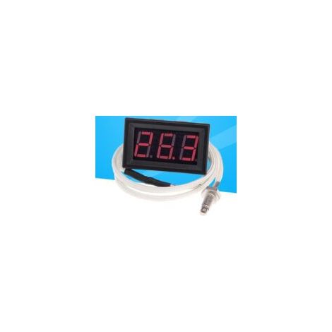 Hochtemperatur-Industrie-Digitalthermometer mit rotem Thermoelement Typ K – 30 bis 800 Grad – Crezuo