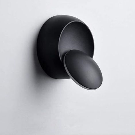 Appliques Murales Intérieur Blanc Chaud Lampe Murale LED 5W Moderne Applique Murale Blanc Chaud Créatif Eclipse 2 en 1 Fer Applique Murale Lampe Led (Noir) (1/5)