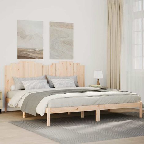 Cadre de lit extra long sans matelas 180x210 cm bois massif (1/5)