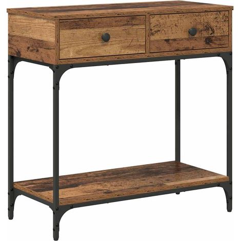 Maison Exclusive - Tavolo consolle con cassetto Legno vecchio 75 x 34,5 x 75 cm