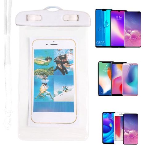 custodie impermeabili per telefono, trasparenti, per smartphone touchscreen, ideali per ciclismo, nuoto, mountain bike, kayak, ecc. (1/5)