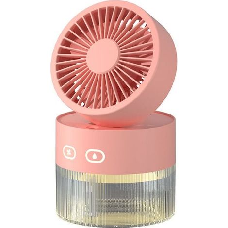 HONORNIC - Ventilateur portable - Ventilateur brumisateur portable, USB, lumière, 350 ml, 3 vitesses, multi-usages (1/5)