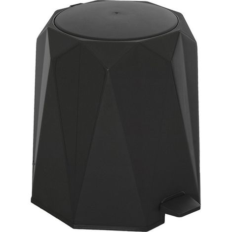 Pattumiera da Bagno a Pedale 6 Lt Moderno Diamond - Colore: Nero