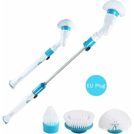 Elektrischer Spin Scrubber, wiederaufladbarer kabelloser Badezimmer-Schrubber, multifunktionale Reinigungsbürste mit Verlängerungsköpfen, austauschbarem Bürstengriff