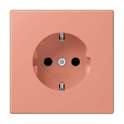 Jung SCHUKO®-Steckdose, 16 A 250 V , SAFETY+, Duroplast lackiert, Serie LS, l’ocre rouge moyen (32111) LC 1520 KI 233