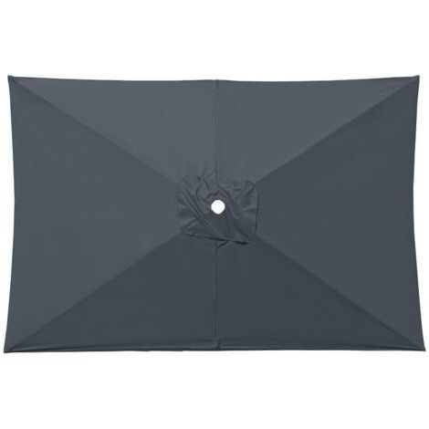 S-giant Toile de Parasol Rectangulaire, Housse de Remplacement pour Parasol Extérieur, Parasol de Jardin Anti-UV et Imperméable, Protection Solaire et Pluie, Remplacement de Toile de Parasol(2X2M,Gris (1/5)