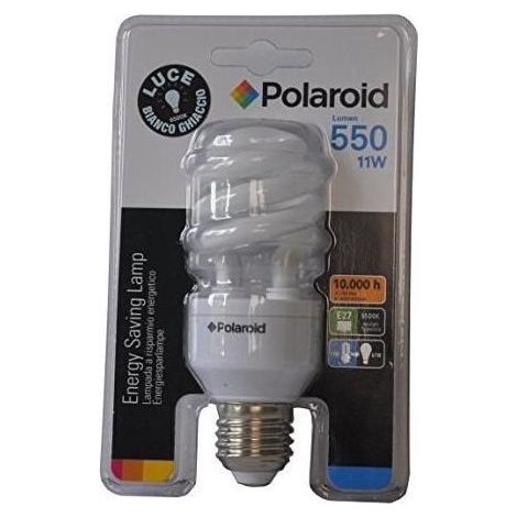 Polaroid Lampadina BC E27 11W 550lm 4200K Luce Bianca Neutra Forma 2U Equivalente 46W durata 10000H