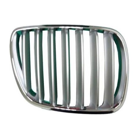Grille de calandre avant droite chromée et titane BMW X3 1 E83 phase 2 2006-2010