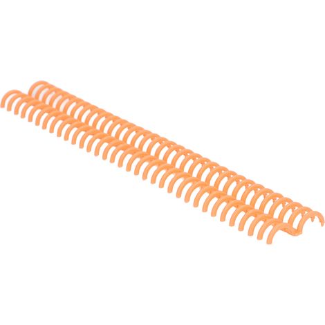 10 spirales de reliure 34 trous en polypropylène résistant à l'usure, orange, pour fournitures de bureau (1/5)