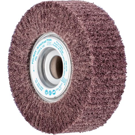 PFERD TOOLS POLINOX Vlies-Schleifrad PNL Ø 150x50mm Bohrung-Ø 25,4 mm A100 für Feinschliff und Finish (1/4)