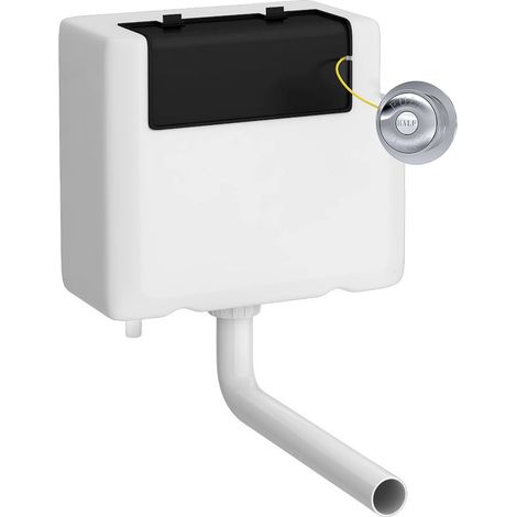 Universal Water Saving Dual Flush Bottom Inlet & Traditional Push Button - Chrome