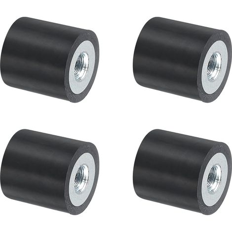 4Pcs 15 x 15mm M5 Supports en Caoutchouc à Filetage Femelle, Isolateur de Vibrations, Remplace les Coussins Anti-Vibrations, Bloc de Base Plat (1/5)