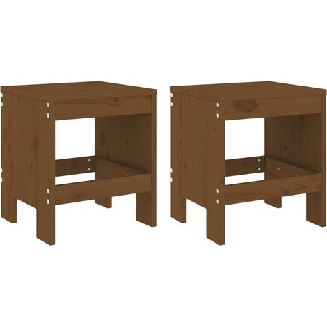 Maison Exclusive - Sgabelli Bar 2 pz Marrone Ambra 40x36x45 cm Legno Massello Pino