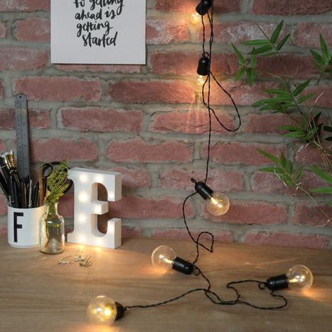 4.5m Battery Power Retro LED Festoon Fairy Lights Indoor Bedroom Outdoor Garden Summer Party Decoration (1/4)
