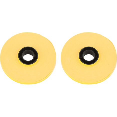 2 rouleaux de ruban pour étiqueteuse, impression transparente, largeur 5 mm, longueur 16 m, ruban jaune résistant à l'usure, idéal pour la maison et le bureau. (1/5)
