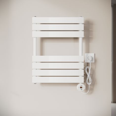 SONNI Design Heizkorper Paneelheizkörper, Intelligenter Elektrischer Handtuchhalter mit Temperaturregelung, Weiß 650x400mm, 400W (1/5)