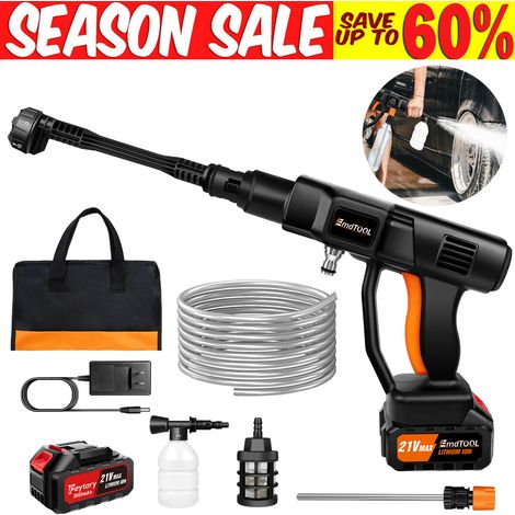 Portable Cordless Power Pressure Washer Car Cleaner Garden Outdoor Cleaning Tool (1/5)