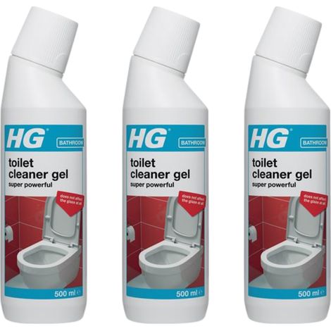 HG Toilet Cleaner Gel Super Power 500ml - Pack of 3 (1/2)