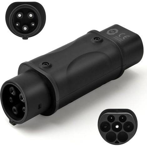 Adaptateur VE Type 2 vers Type 1 – pour Charger Un Véhicule Type 1 sur Une Borne Type 2 – Convertisseur IEC 62196 vers SAE J1772 – Max 32A (1/5)