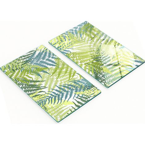 Taglieri e vassoi decorativi in vetro con motivo a felce, 2x30x52 cm (1/5)
