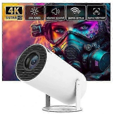 Projecteur portable d'extérieur, Bluetooth 5.0, 200 pouces, LED à correction automatique (1/2)