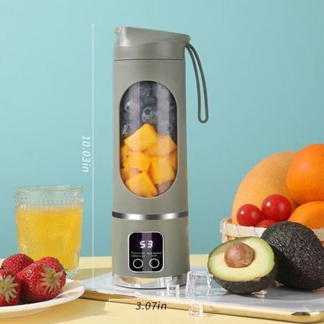 Portable Multifunctional Electric Juicer, Cordless USB Juicer, Small Cooking Appliance, Rechargeable Juicer, Cup, Green