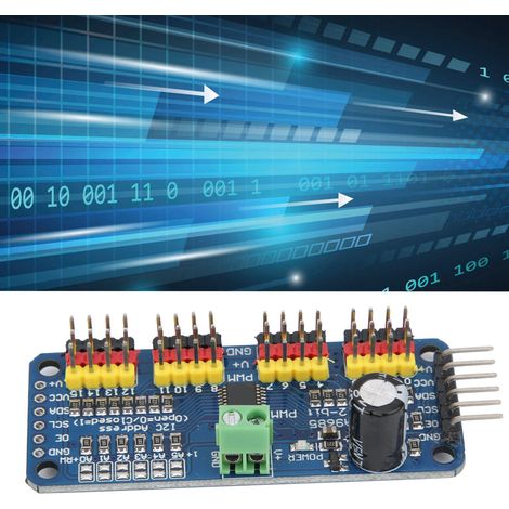 Pilote Servo PWM 16 Canaux Module de Commande Moteur Interface IIC PCA9685 pour Robotique