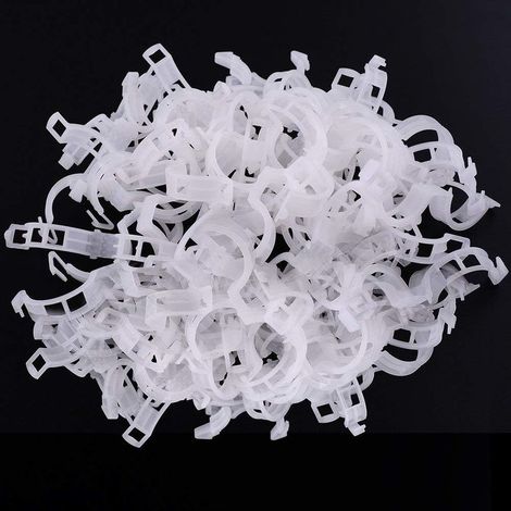 200 Pieces Clips Tomate pour Plantes,Clips pour Grimpantes,Jardin Clips en Plastique,pour légumes,Plantes,Tomates-Blanc (1/5)