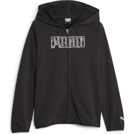 Puma ACTIVE SPORTS FZ TR Hoodie für Jungen, schwarz, 67629101, Größe 140