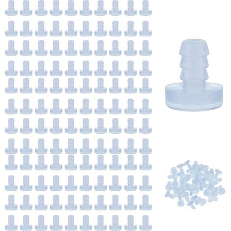 120 Pcs Clear Rubber Dampers Furniture Door Shock Absorbers Anti Collision Clear Rubber Dampers for Glass Tables Drawers Cabinet Doors (1/5)