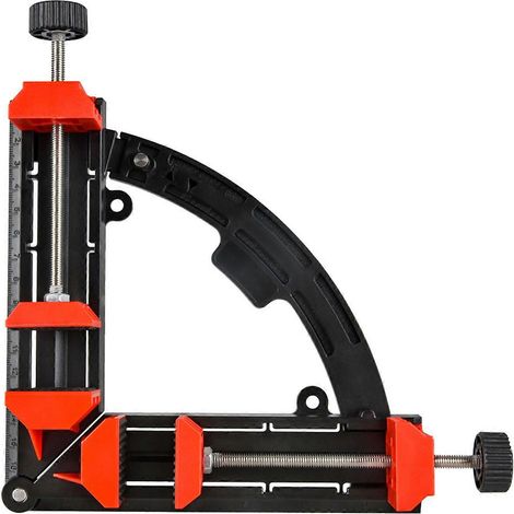 Serre-joints d'angle en plastique pour cadre photo, double échelle pouces et métrique, outils de menuiserie, pince à angle droit noire (1/5)