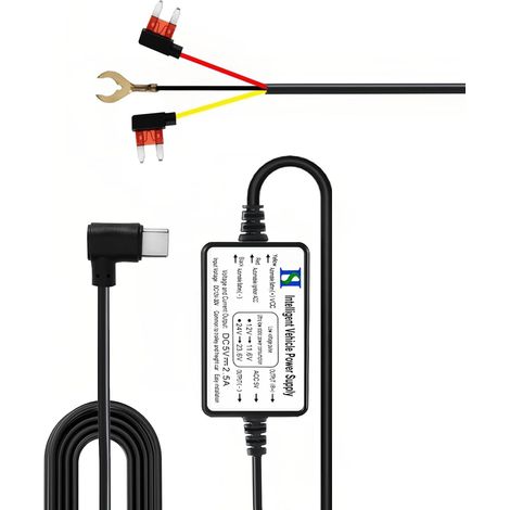 Dash Cam Hardwire Kit USB-C 12V-24V à 5V/2,5A (1/5)