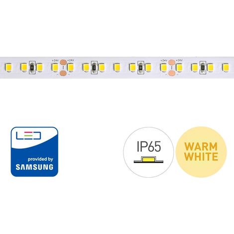 Bande LED 2700k 24v 14,4w/m 120led/m Ip65 5m Cl60072-3038