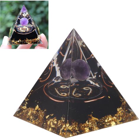 5 cm Orgonit-Pyramide Kristall Chakra Amethyst Positive Meditationsenergie Krebs (1/5)