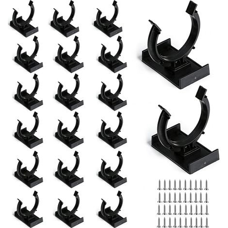 Lot de 20 clips de fixation pour plinthes de cuisine, clips de fixation pour plinthes de 32 à 36 mm, avec 40 vis, clips pour plinthes de cuisine (1/5)