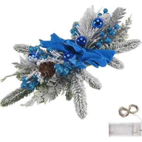 Cadeau de NoëL, Escalier Guirlande NoëL pour Escalier, Porte, CheminéE, FenêTre, ExtéRieur IntéRieur DéCoration Bleu (1/4)