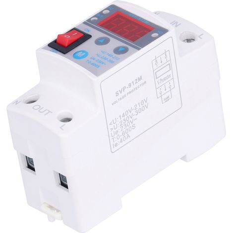 Protecteur de surtension industriel SVP-912M 220V 40A, dispositif de protection de tension, parafoudre pour installations électriques, équipement de sécurité 40A. (1/5)