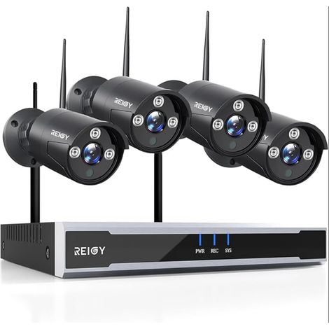 3MP Kit Camera Surveillance WiFi Exterieure Enregistrement Audio Système Videosurveillance IP 16CH NVR 4X 1296P Camera Intérieux/Extérieur Vision Nocturne IP66 Imperméable (1/5)
